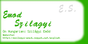 emod szilagyi business card
